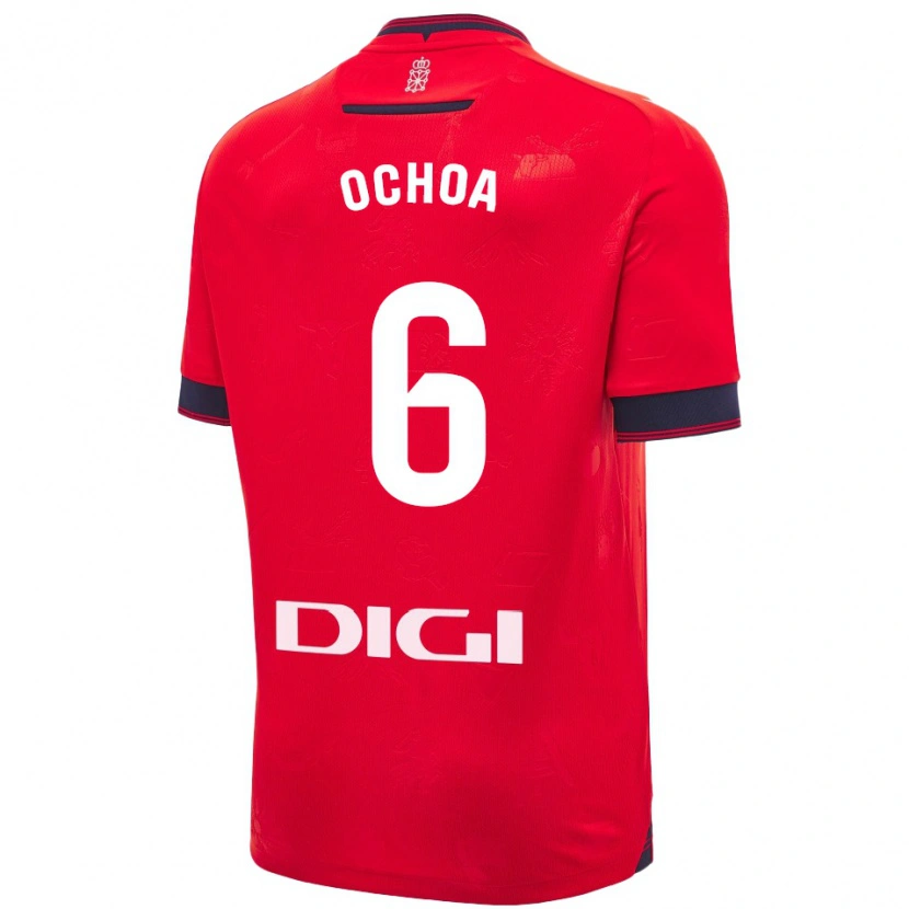 Danxen Heren Celia Ochoa Ibañez #6 Rood Wit Thuisshirt Thuistenue 2024/25 T-Shirt