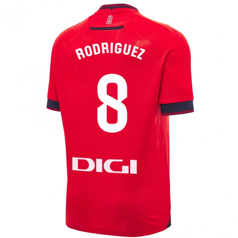 Danxen Heren Vanessa Rodríguez Iribarren #8 Rood Wit Thuisshirt Thuistenue 2024/25 T-Shirt