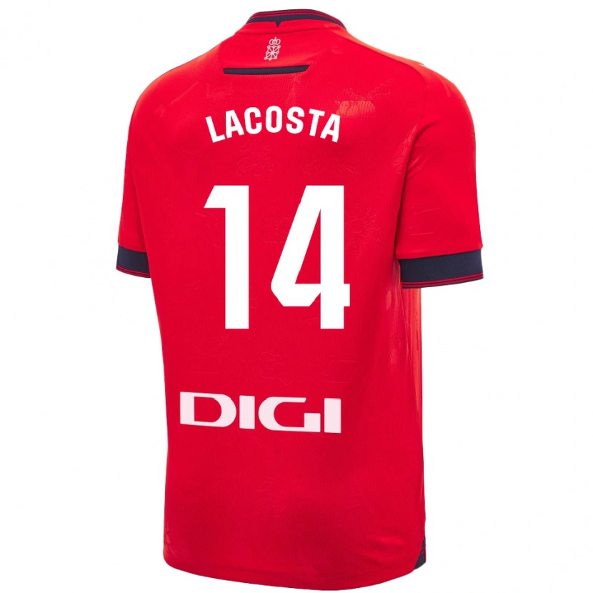 Danxen Heren Iara Lacosta Sanchez #14 Rood Wit Thuisshirt Thuistenue 2024/25 T-Shirt