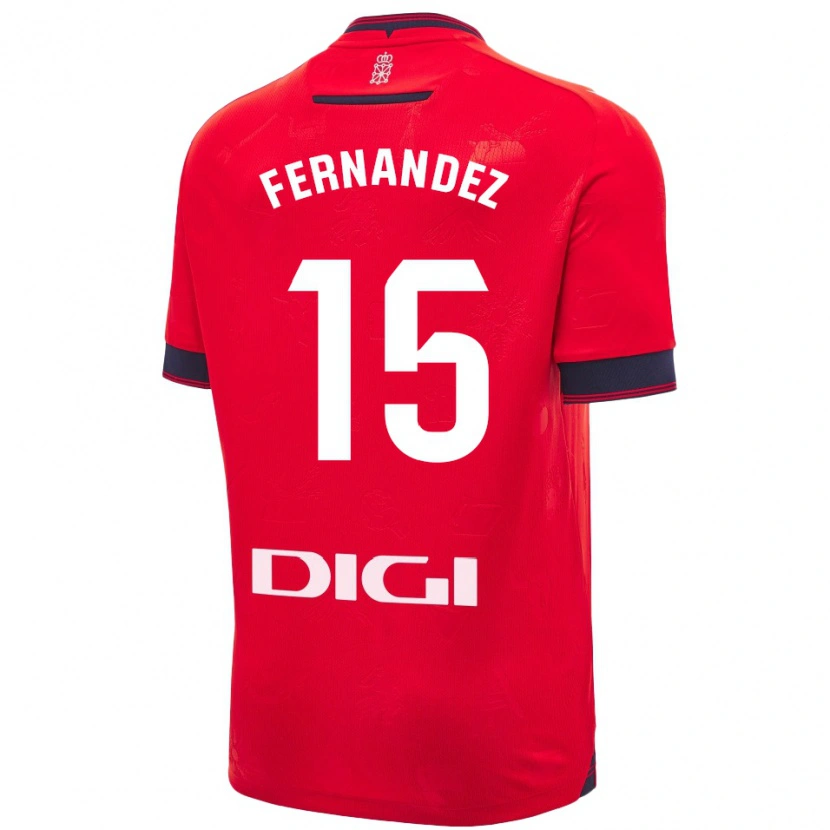 Danxen Heren Leyre Fernández Sánchez #15 Rood Wit Thuisshirt Thuistenue 2024/25 T-Shirt