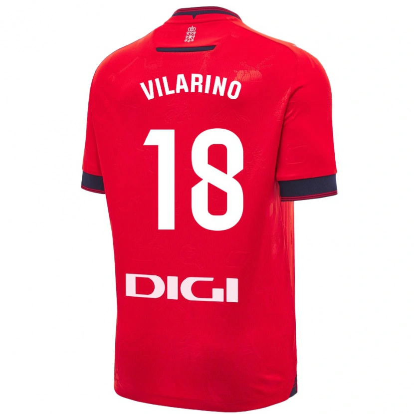 Danxen Heren Maitane Vilariño #18 Rood Wit Thuisshirt Thuistenue 2024/25 T-Shirt