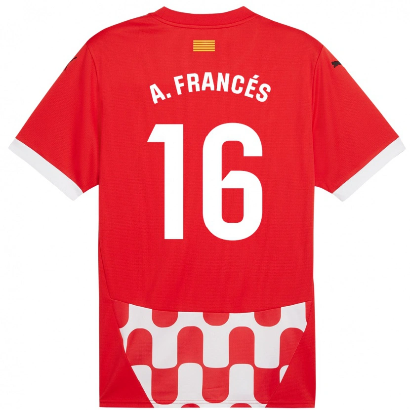 Danxen Heren Alejandro Francés #16 Rood Wit Thuisshirt Thuistenue 2024/25 T-Shirt