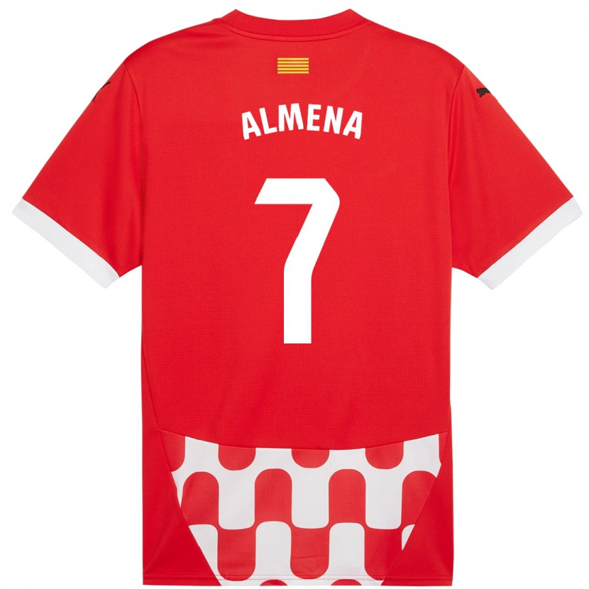 Danxen Heren Iker Almena #7 Rood Wit Thuisshirt Thuistenue 2024/25 T-Shirt