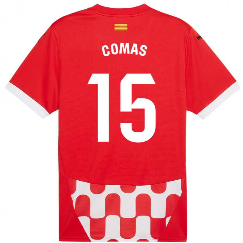 Danxen Heren Oriol Comas #15 Rood Wit Thuisshirt Thuistenue 2024/25 T-Shirt