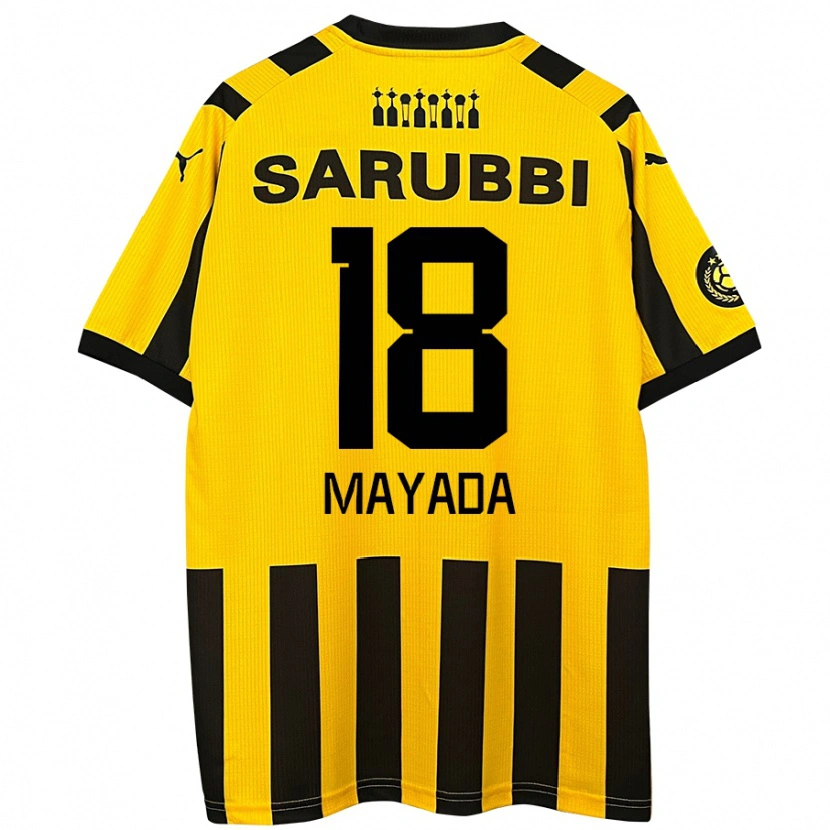 Danxen Heren Camilo Mayada #18 Geel Zwart Thuisshirt Thuistenue 2024/25 T-Shirt