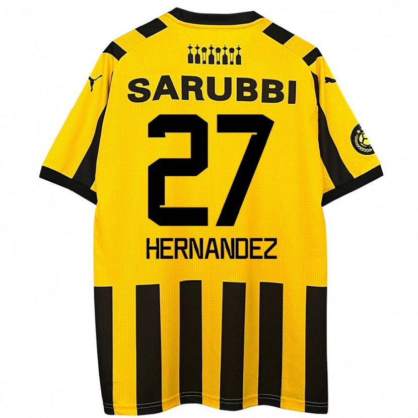 Danxen Heren Lucas Hernández #27 Geel Zwart Thuisshirt Thuistenue 2024/25 T-Shirt