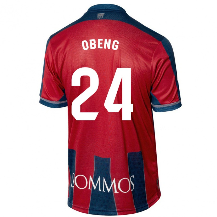 Danxen Heren Samuel Obeng #24 Rood Blauw Thuisshirt Thuistenue 2024/25 T-Shirt