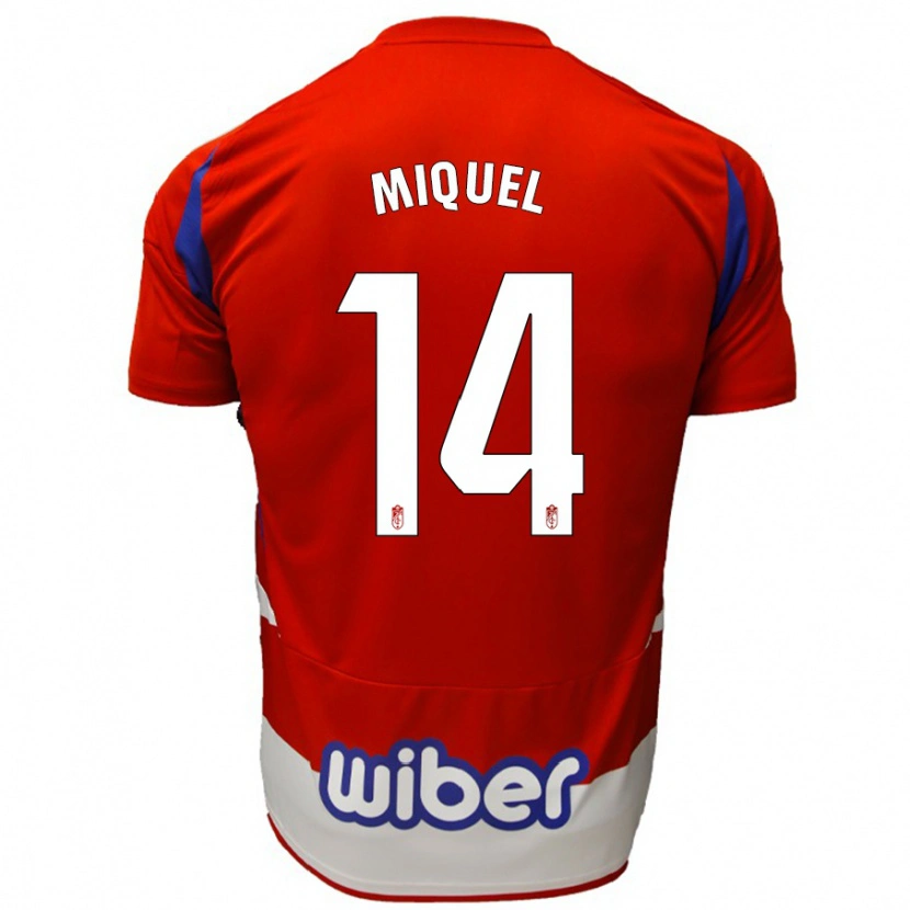 Danxen Heren Ignasi Miquel #14 Rood Wit Blauw Thuisshirt Thuistenue 2024/25 T-Shirt