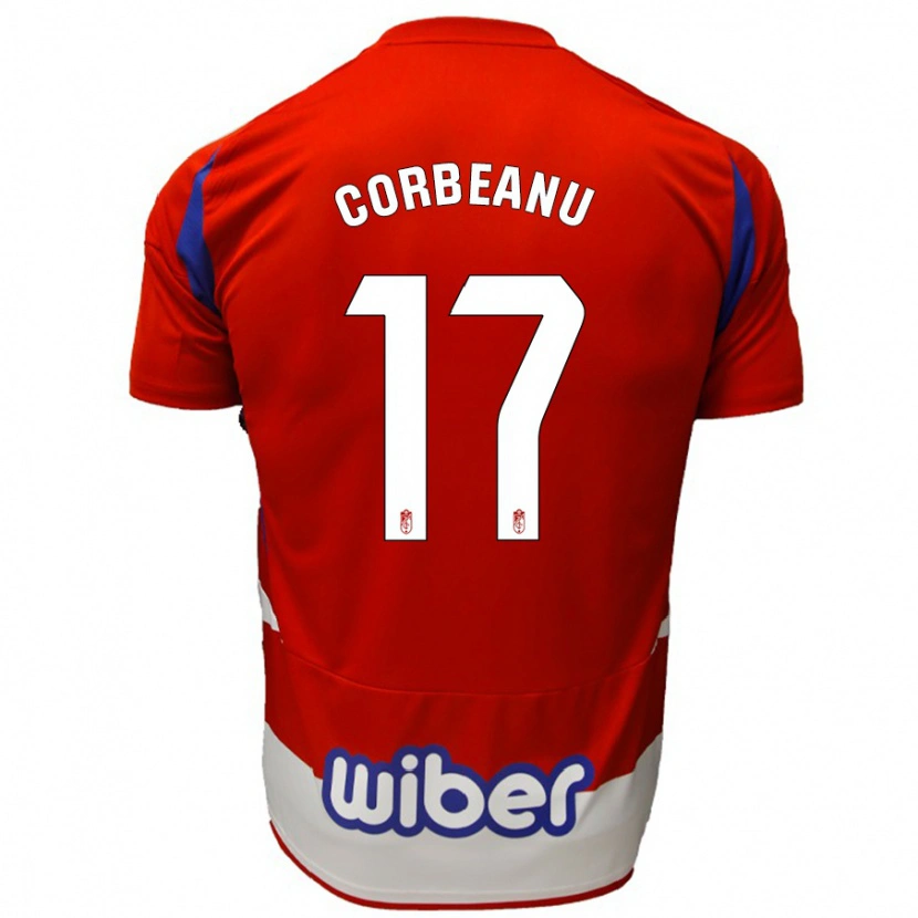 Danxen Heren Theo Corbeanu #17 Rood Wit Blauw Thuisshirt Thuistenue 2024/25 T-Shirt