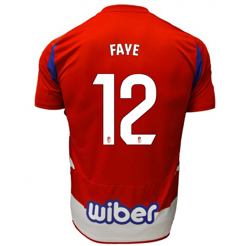 Danxen Heren Serigne Faye #12 Rood Wit Blauw Thuisshirt Thuistenue 2024/25 T-Shirt