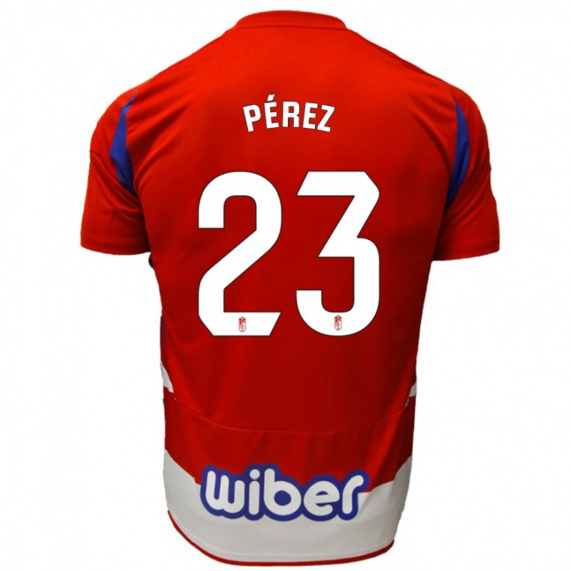 Danxen Heren Lucas Pérez #23 Rood Wit Blauw Thuisshirt Thuistenue 2024/25 T-Shirt