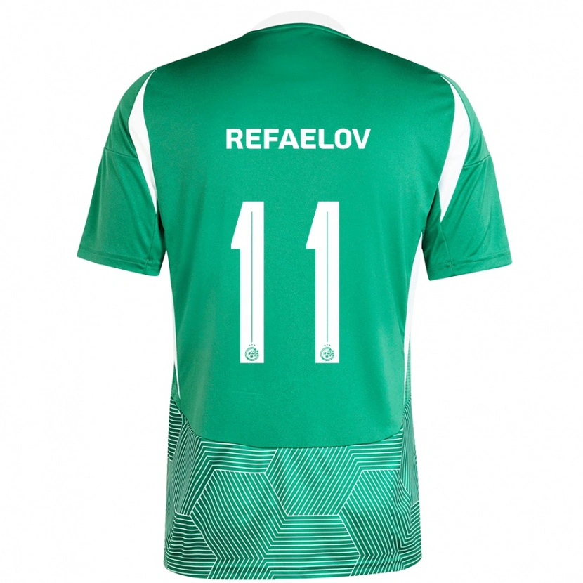 Danxen Heren Lior Refaelov #11 Groen Wit Thuisshirt Thuistenue 2024/25 T-Shirt