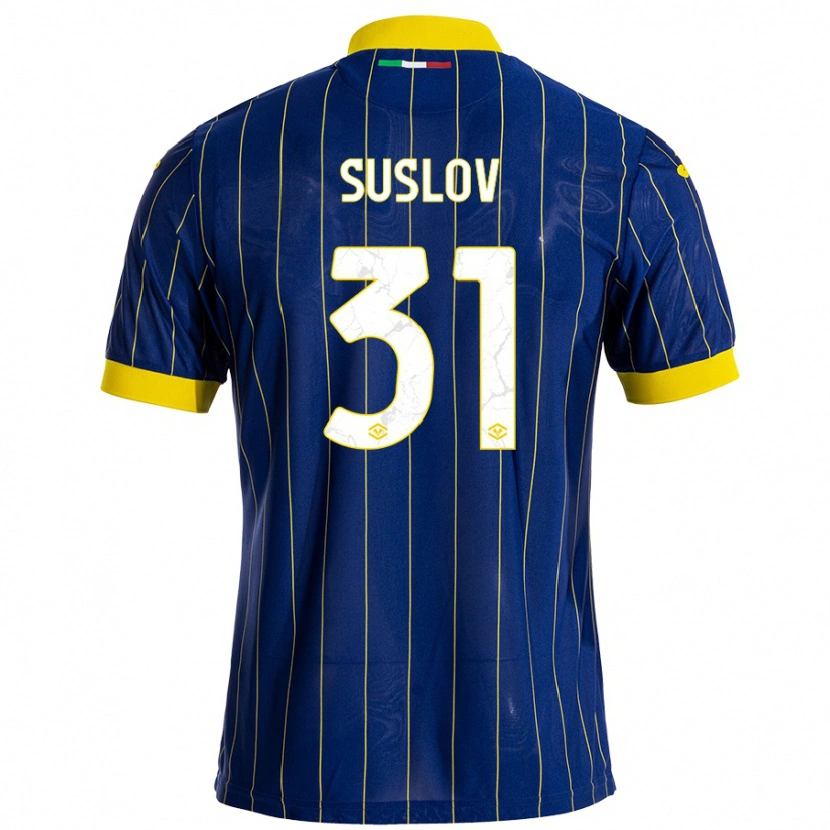 Danxen Heren Tomas Suslov #31 Blauw Geel Thuisshirt Thuistenue 2024/25 T-Shirt