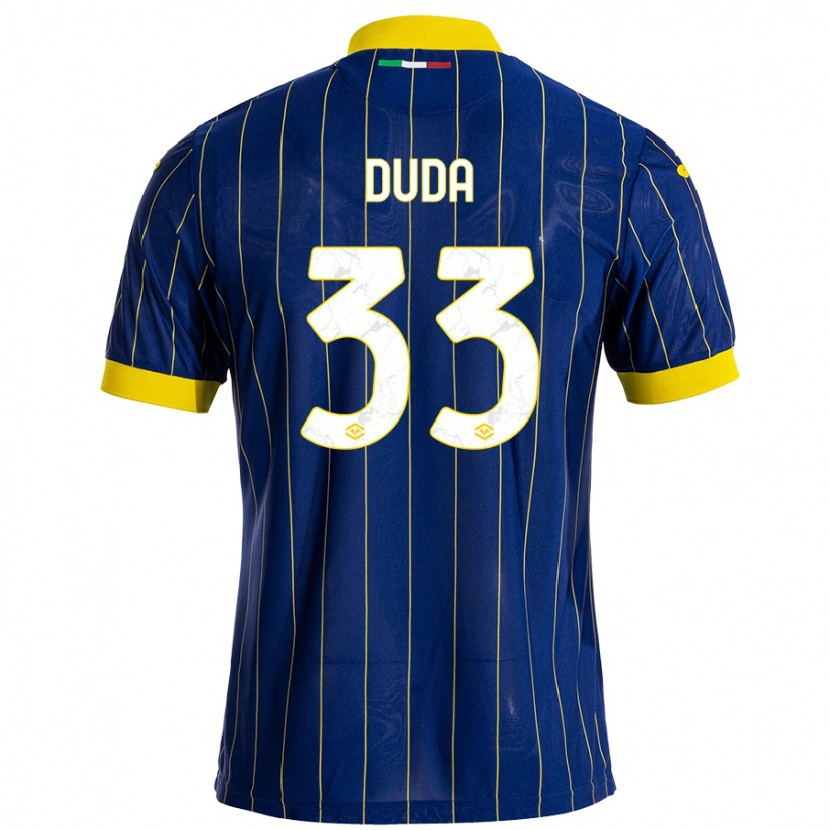 Danxen Heren Ondrej Duda #33 Blauw Geel Thuisshirt Thuistenue 2024/25 T-Shirt