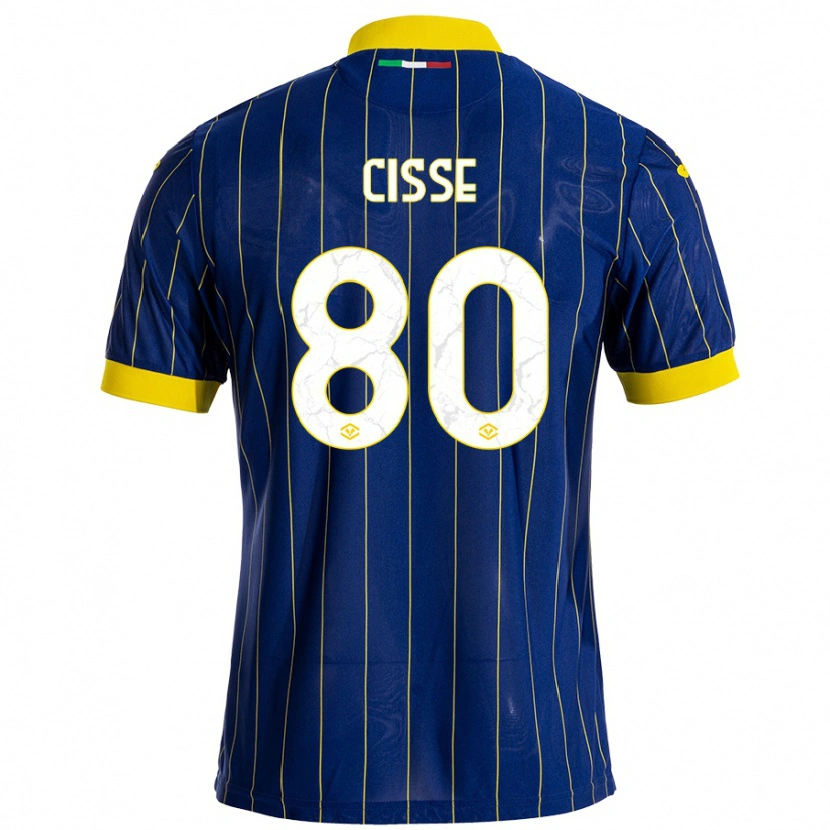 Danxen Heren Alphadjo Cissè #80 Blauw Geel Thuisshirt Thuistenue 2024/25 T-Shirt