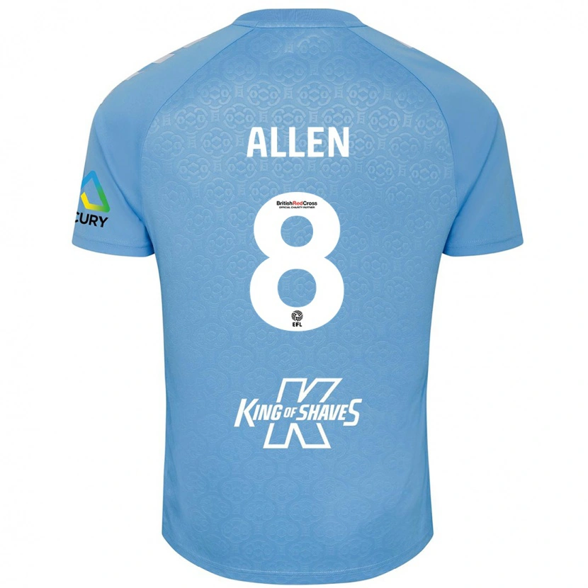 Danxen Heren Jamie Allen #8 Blauw Wit Thuisshirt Thuistenue 2024/25 T-Shirt