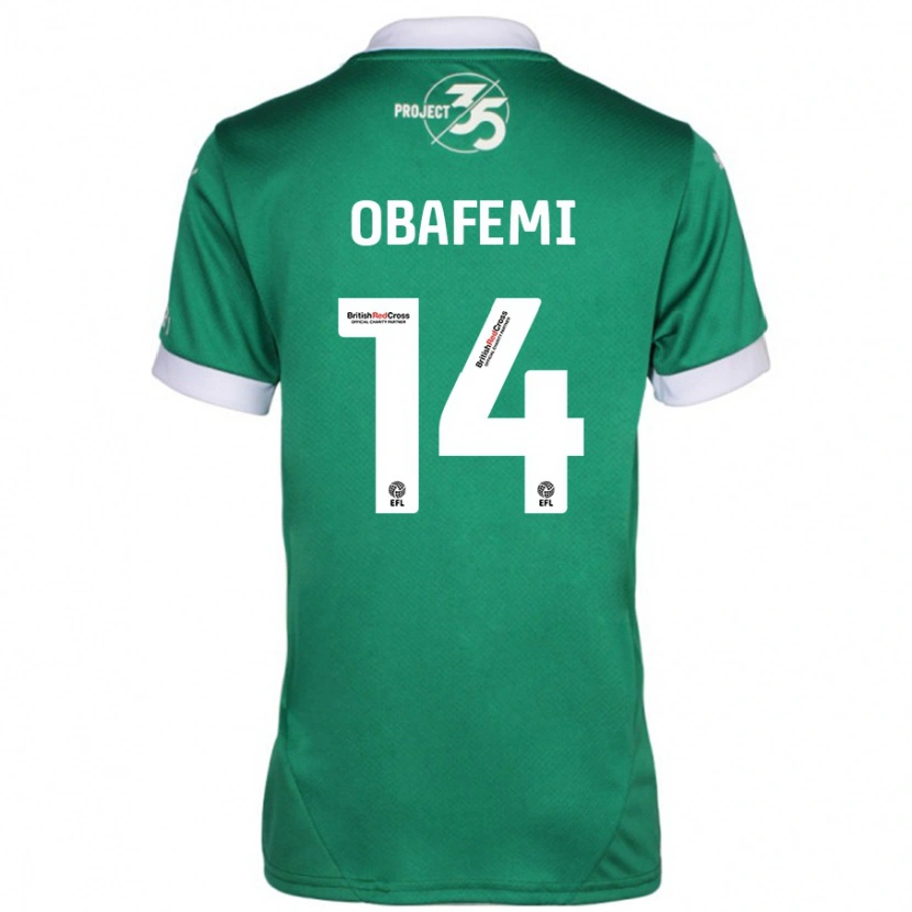 Danxen Heren Michael Obafemi #14 Groen Wit Thuisshirt Thuistenue 2024/25 T-Shirt