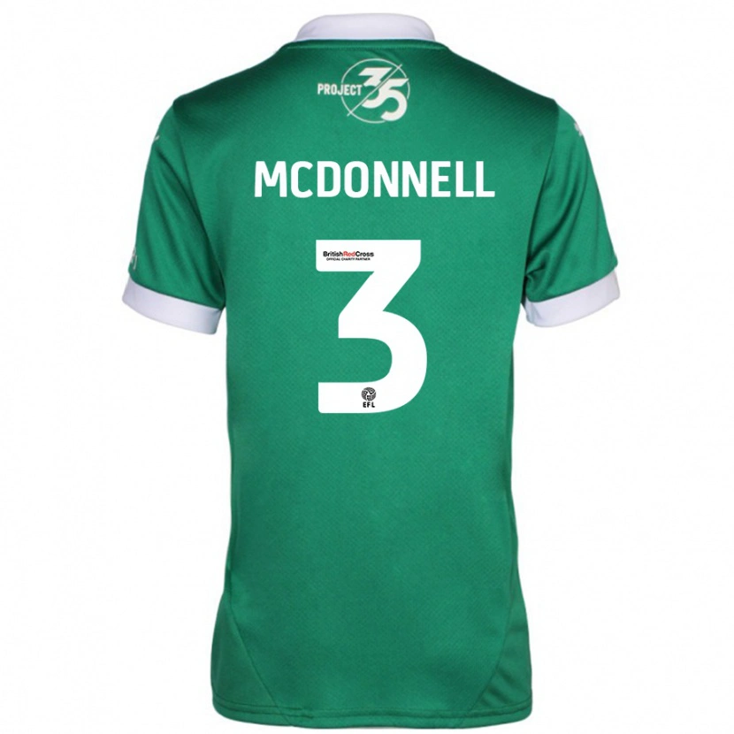 Danxen Heren Rosie Mcdonnell #3 Groen Wit Thuisshirt Thuistenue 2024/25 T-Shirt