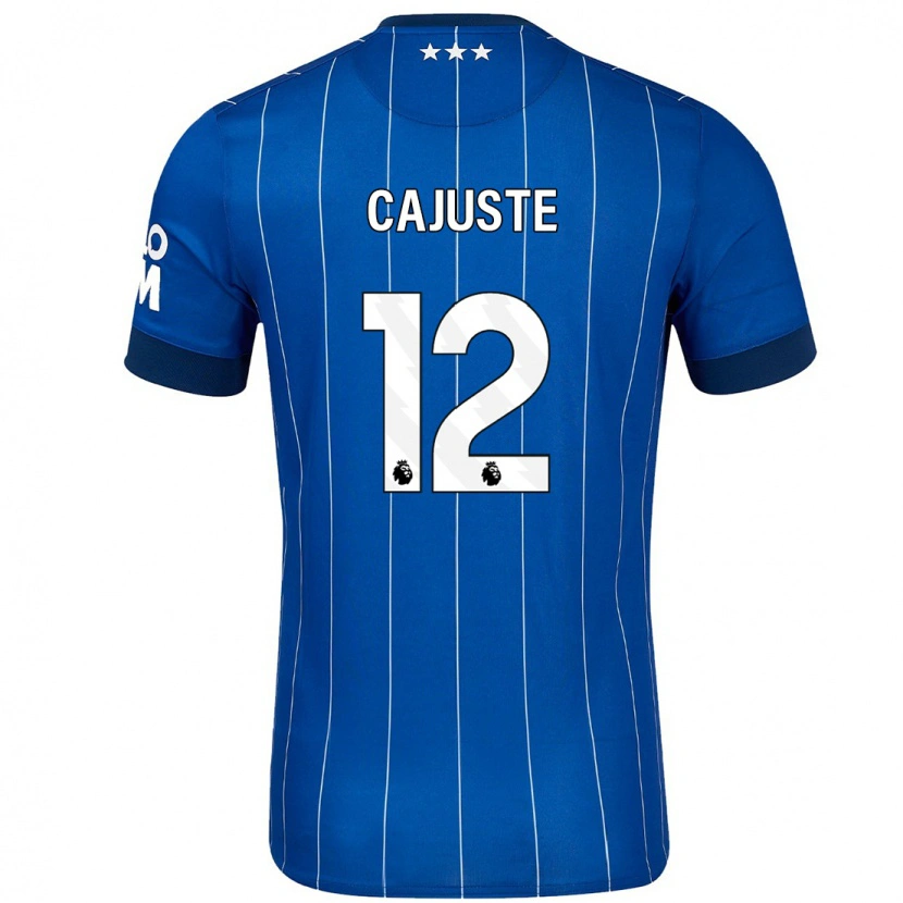 Danxen Heren Jens Cajuste #12 Marineblauw Thuisshirt Thuistenue 2024/25 T-Shirt