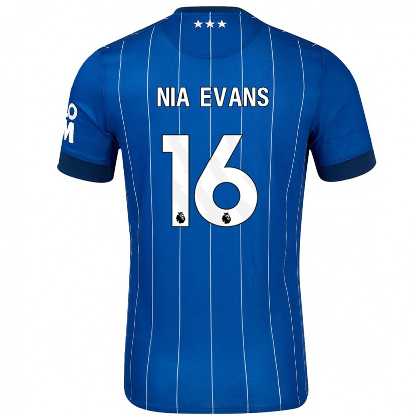 Danxen Heren Nia Evans #16 Marineblauw Thuisshirt Thuistenue 2024/25 T-Shirt