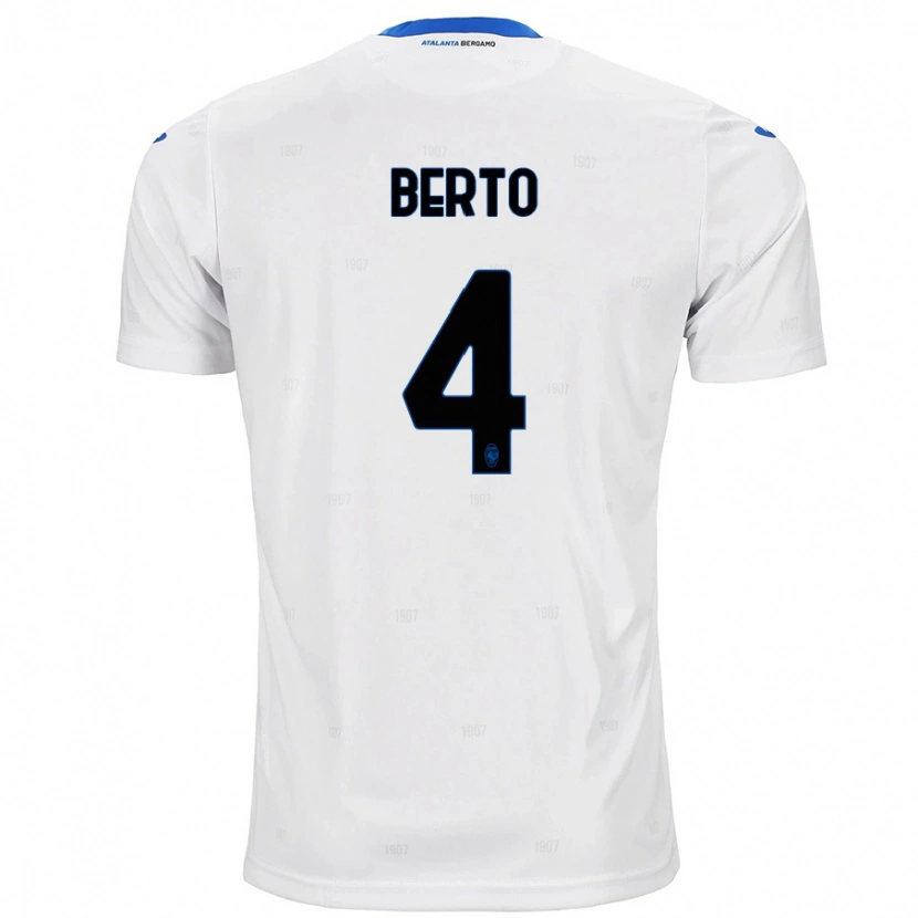 Danxen Heren Gabriele Berto #4 Wit Uitshirt Uittenue 2024/25 T-Shirt