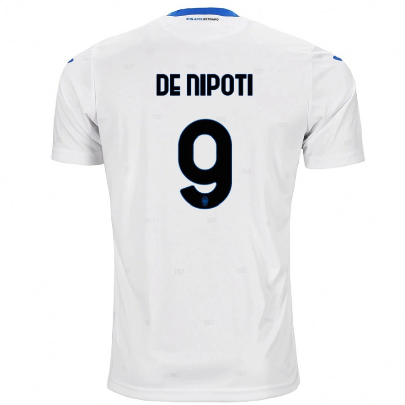 Danxen Heren Tommaso De Nipoti #9 Wit Uitshirt Uittenue 2024/25 T-Shirt