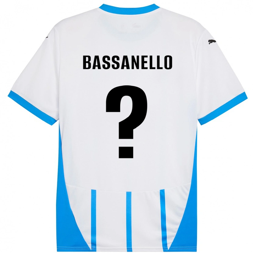 Danxen Heren Davide Bassanello #0 Wit Blauw Uitshirt Uittenue 2024/25 T-Shirt