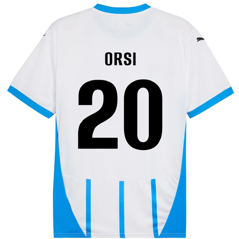 Danxen Heren Benedetta Orsi #20 Wit Blauw Uitshirt Uittenue 2024/25 T-Shirt