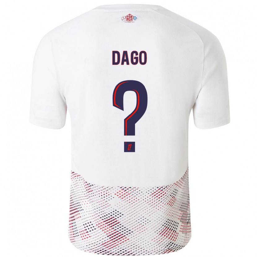 Danxen Heren Trévis Dago #0 Wit Koningsblauw Uitshirt Uittenue 2024/25 T-Shirt