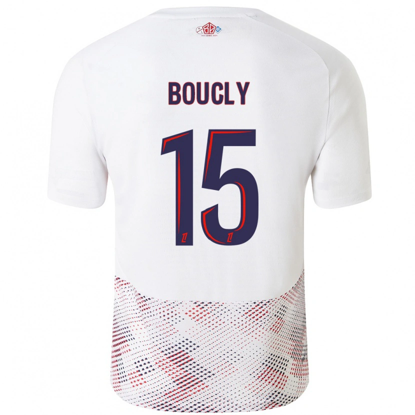 Danxen Heren Maite Boucly #15 Wit Koningsblauw Uitshirt Uittenue 2024/25 T-Shirt