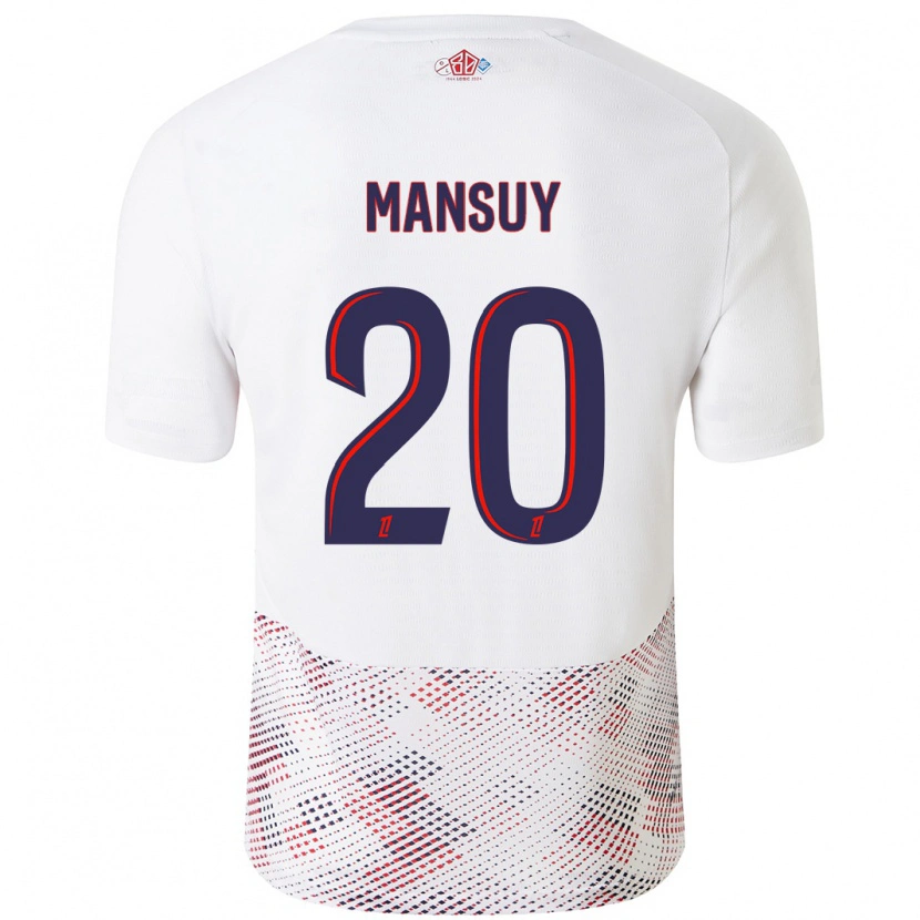 Danxen Heren Heloise Mansuy #20 Wit Koningsblauw Uitshirt Uittenue 2024/25 T-Shirt