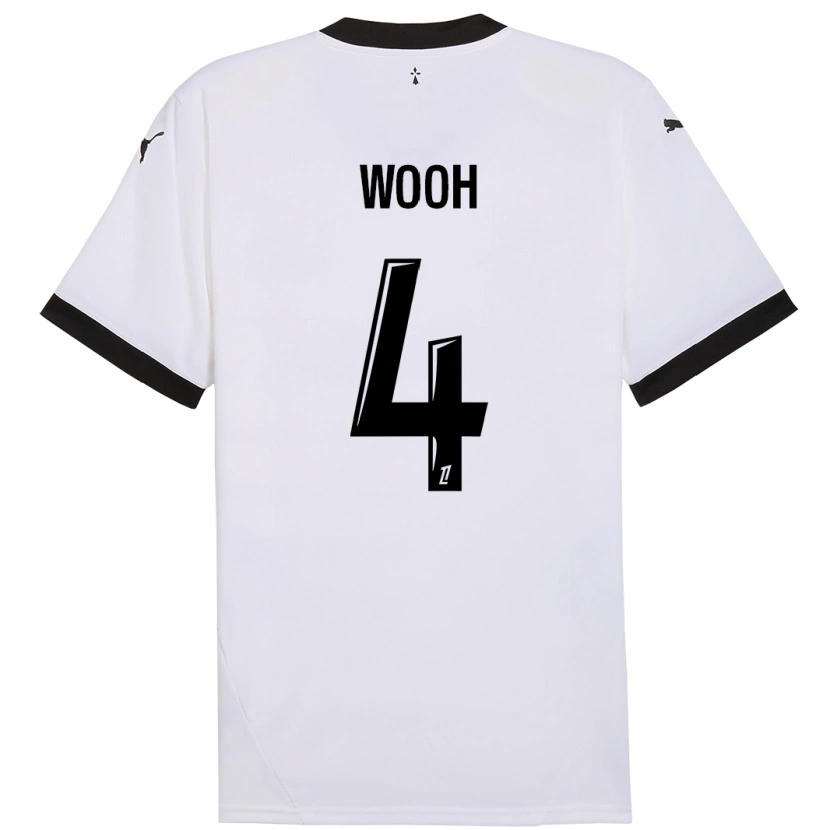 Danxen Heren Christopher Wooh #4 Wit Zwart Uitshirt Uittenue 2024/25 T-Shirt