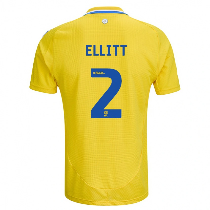 Danxen Heren Izzy Ellitt #2 Geel Blauw Uitshirt Uittenue 2024/25 T-Shirt