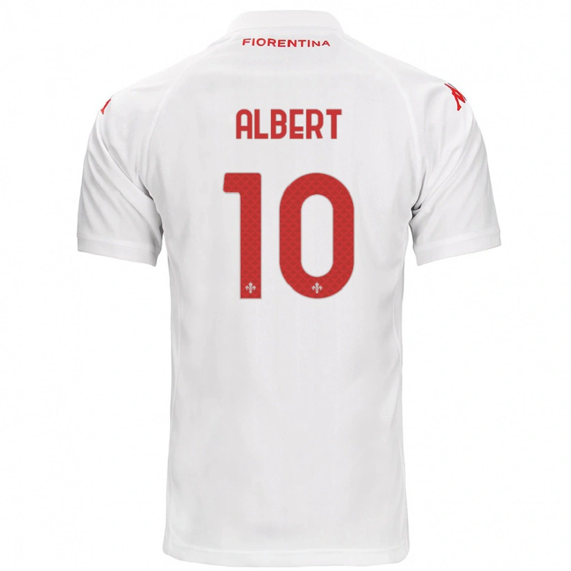 Danxen Heren Albert Gudmundsson #10 Wit Uitshirt Uittenue 2024/25 T-Shirt