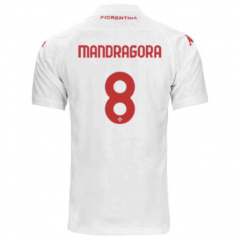 Danxen Heren Rolando Mandragora #8 Wit Uitshirt Uittenue 2024/25 T-Shirt