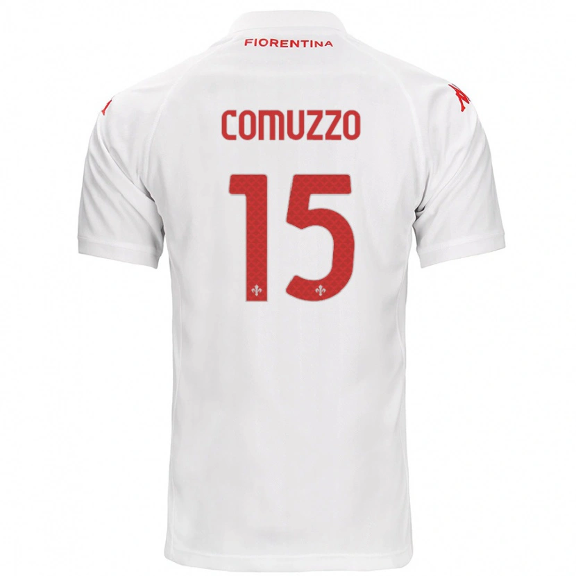 Danxen Heren Pietro Comuzzo #15 Wit Uitshirt Uittenue 2024/25 T-Shirt