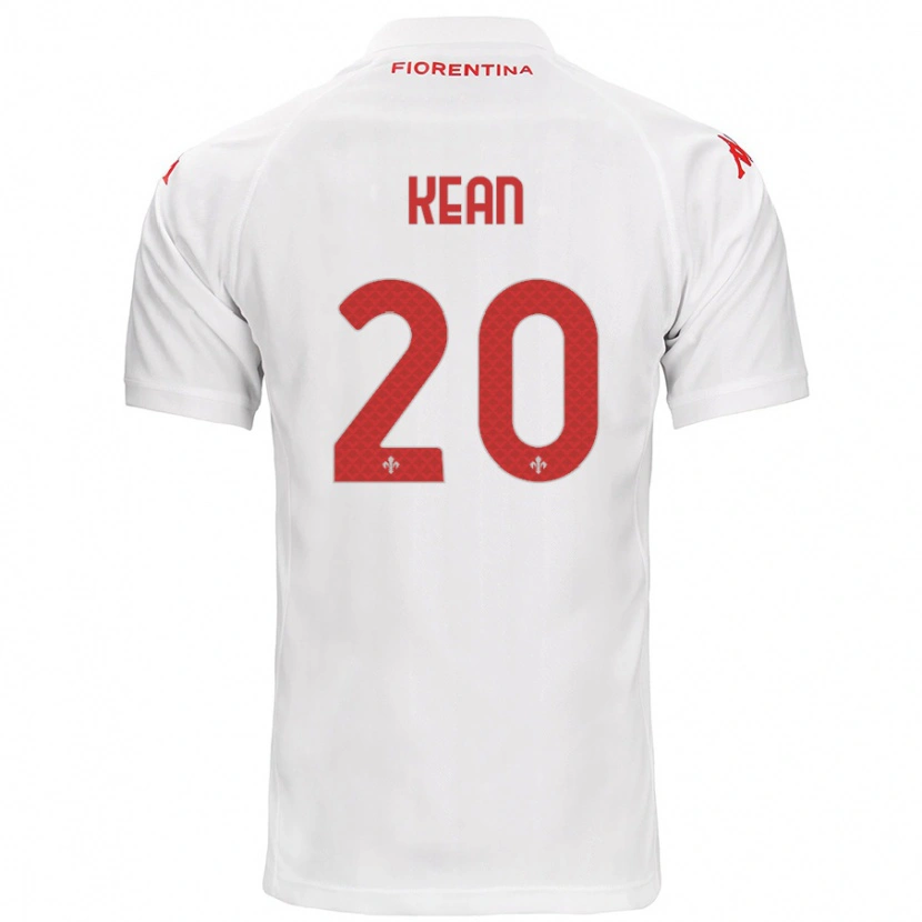 Danxen Heren Moise Kean #20 Wit Uitshirt Uittenue 2024/25 T-Shirt