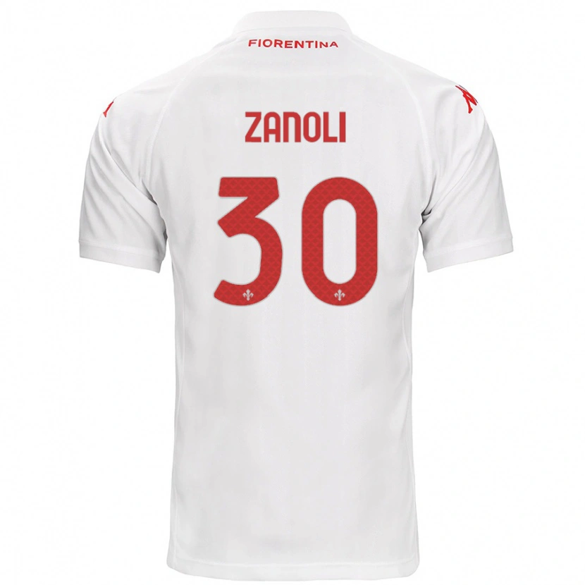 Danxen Heren Martina Zanoli #30 Wit Uitshirt Uittenue 2024/25 T-Shirt