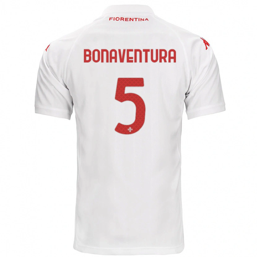 Danxen Heren Giacomo Bonaventura #5 Wit Uitshirt Uittenue 2024/25 T-Shirt