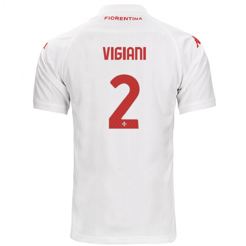 Danxen Heren Lorenzo Vigiani #2 Wit Uitshirt Uittenue 2024/25 T-Shirt