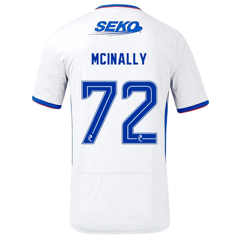 Danxen Heren Darren Mcinally #72 Wit Blauw Uitshirt Uittenue 2024/25 T-Shirt