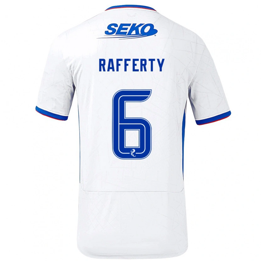 Danxen Heren Laura Rafferty #6 Wit Blauw Uitshirt Uittenue 2024/25 T-Shirt