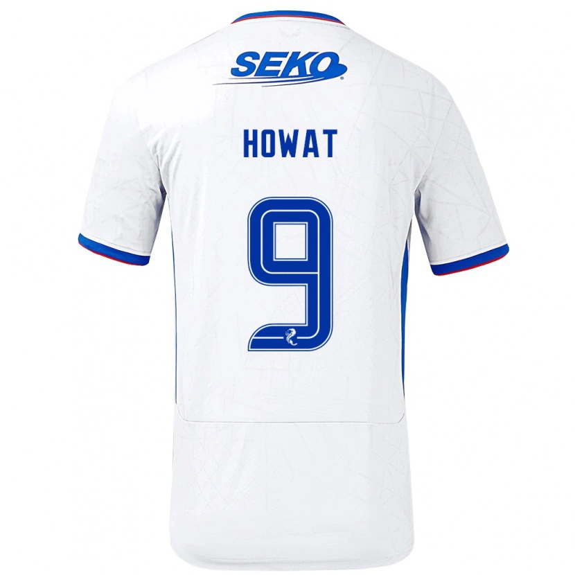 Danxen Heren Kirsty Howat #9 Wit Blauw Uitshirt Uittenue 2024/25 T-Shirt