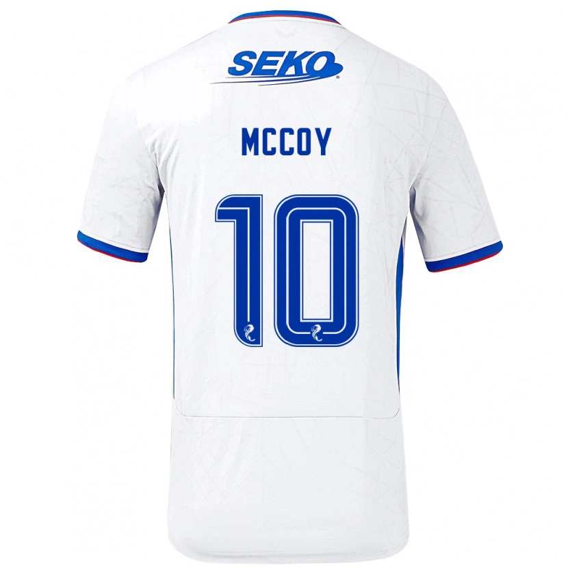 Danxen Heren Kayla Mccoy #10 Wit Blauw Uitshirt Uittenue 2024/25 T-Shirt