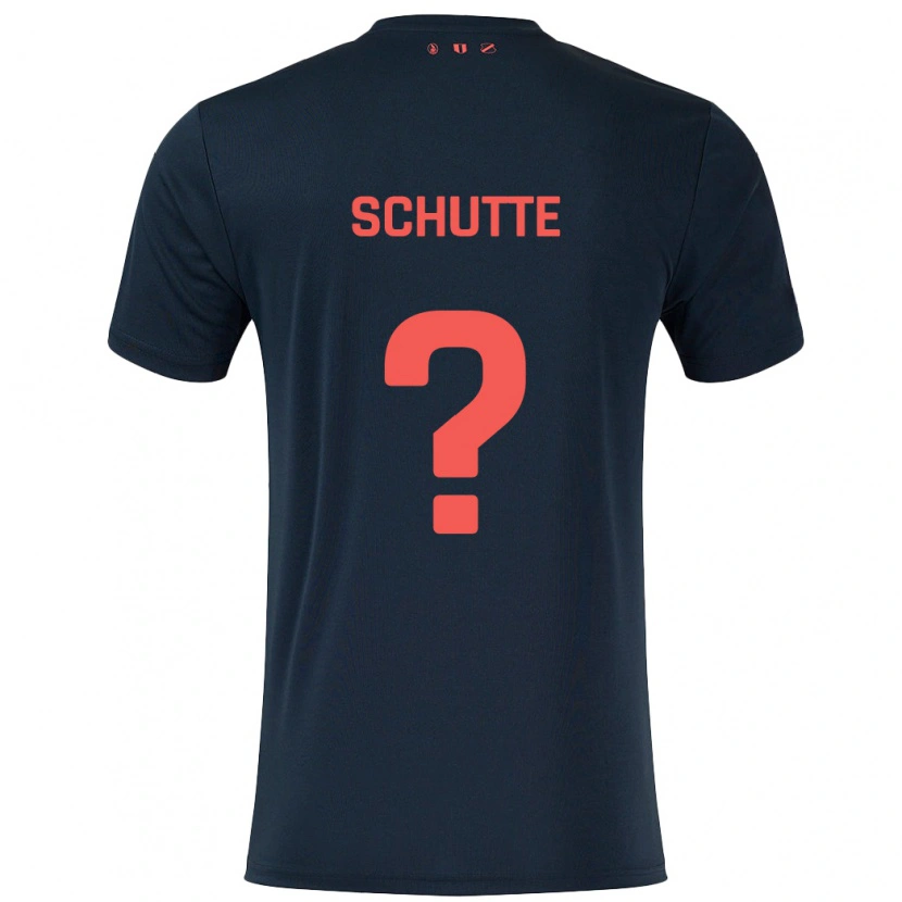 Danxen Heren Olivier Schutte #0 Zwart Rood Uitshirt Uittenue 2024/25 T-Shirt