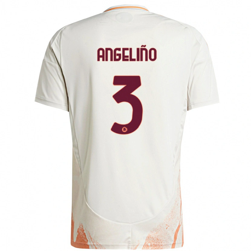 Danxen Heren Angeliño #3 Crème Wit Oranje Uitshirt Uittenue 2024/25 T-Shirt