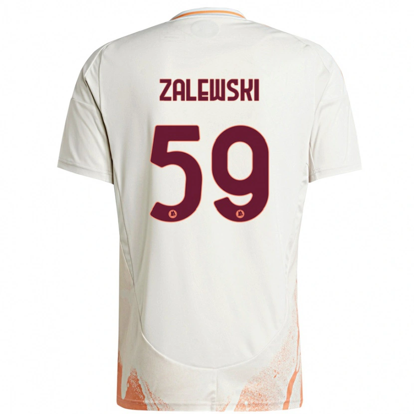 Danxen Heren Nicola Zalewski #59 Crème Wit Oranje Uitshirt Uittenue 2024/25 T-Shirt