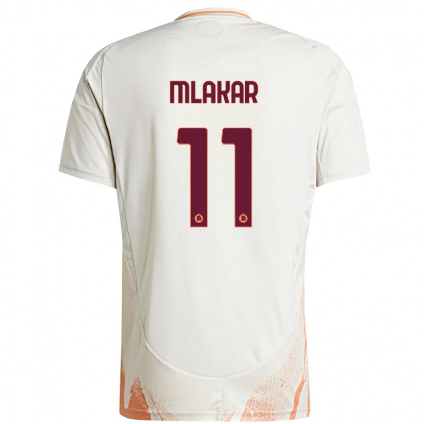 Danxen Heren Luka Mlakar #11 Crème Wit Oranje Uitshirt Uittenue 2024/25 T-Shirt