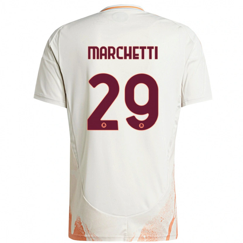 Danxen Heren Tommaso Marchetti #29 Crème Wit Oranje Uitshirt Uittenue 2024/25 T-Shirt