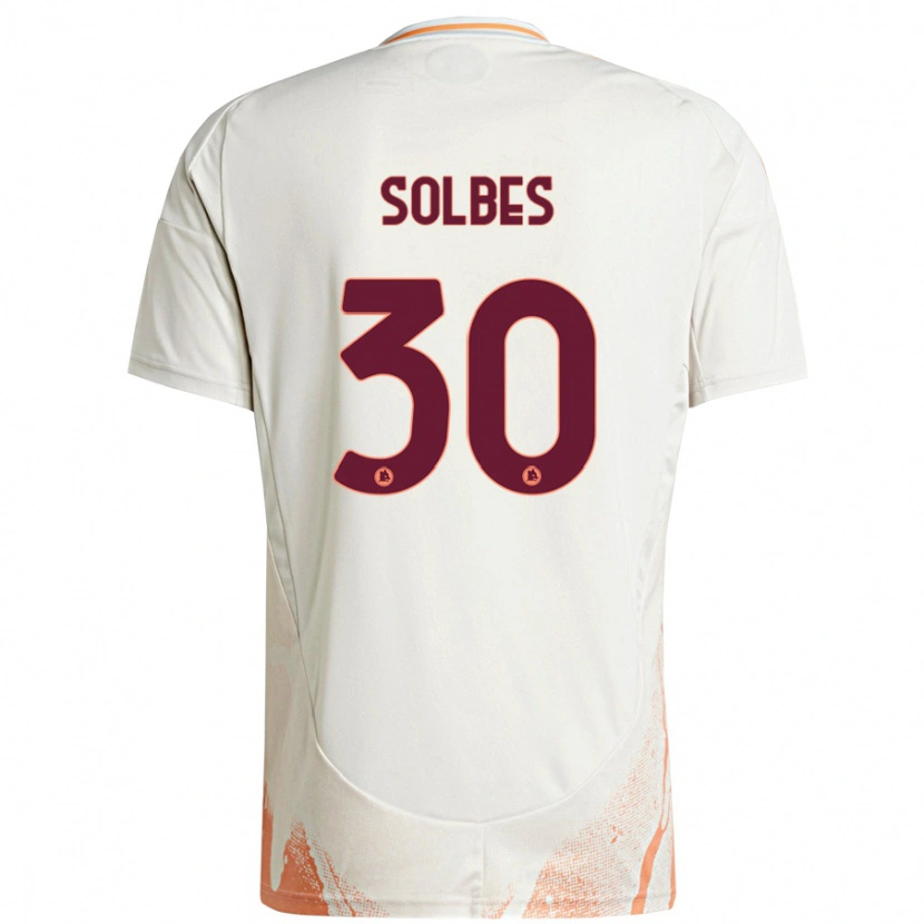 Danxen Heren Ricardo Solbes #30 Crème Wit Oranje Uitshirt Uittenue 2024/25 T-Shirt